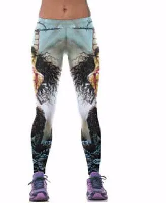 22 Colors Classic Captain America 3D Print Women Sporting Leggings Fitness Pants Female Elastic Workout Clothes