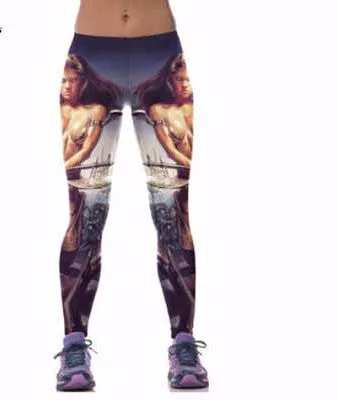 22 Colors Classic Captain America 3D Print Women Sporting Leggings Fitness Pants Female Elastic Workout Clothes