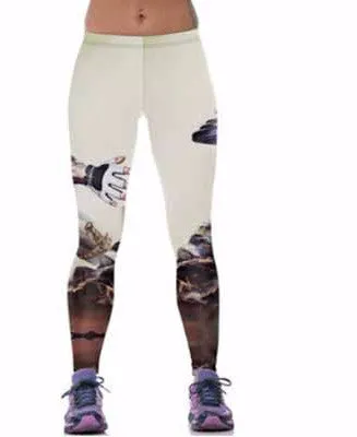22 Colors Classic Captain America 3D Print Women Sporting Leggings Fitness Pants Female Elastic Workout Clothes