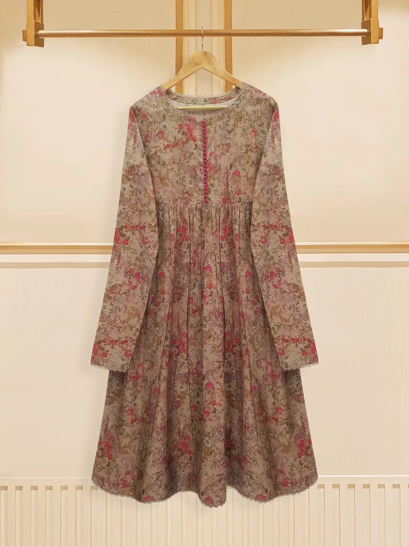 3 PIECE - DIGITAL PRINTED LAWN FROCK