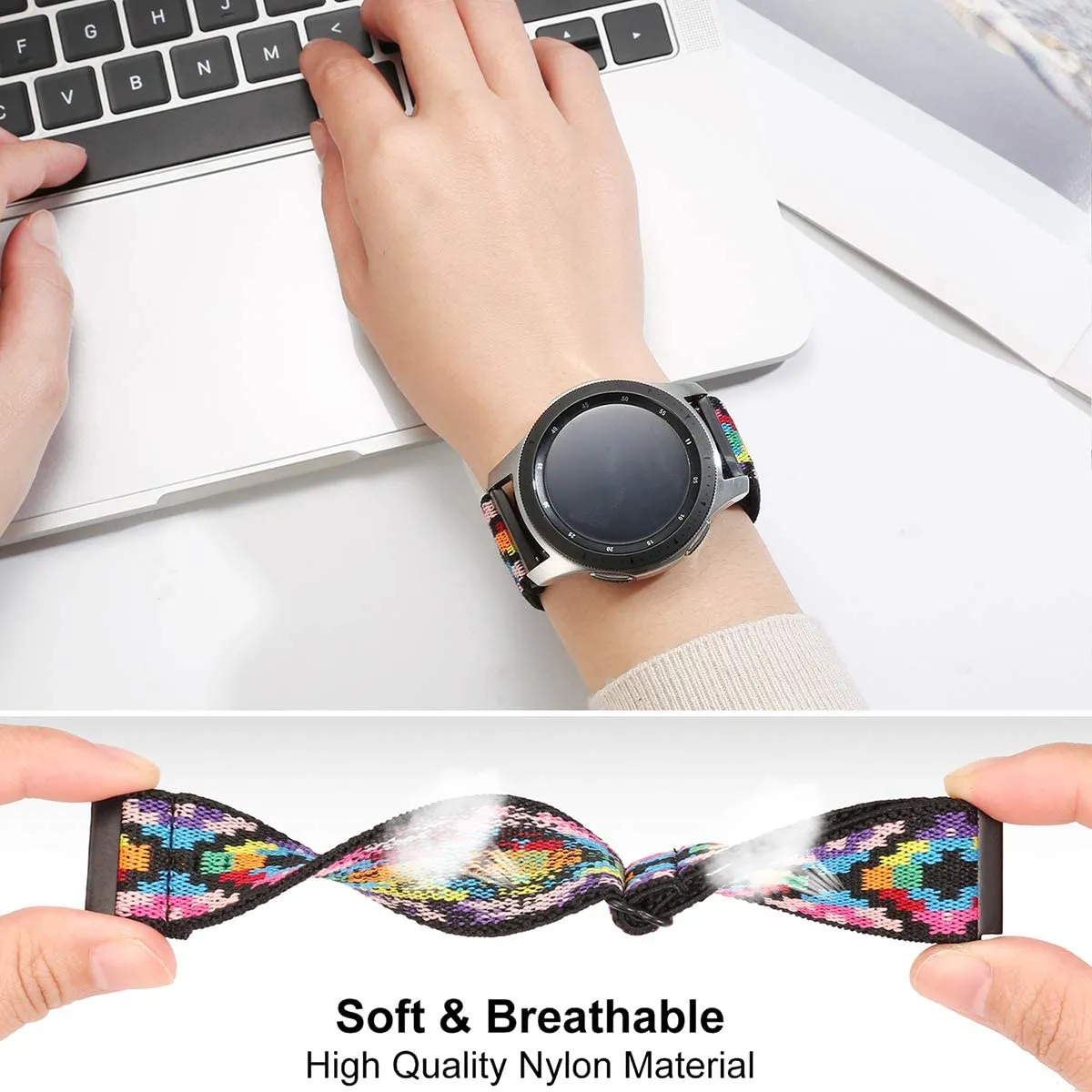 Adjustable Nylon Sports Watch Band For Samsung