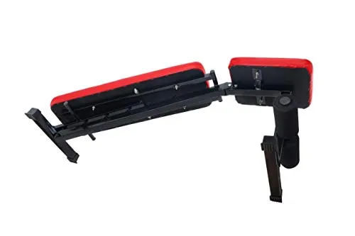 Allyson Fitness Adjustable Incline, Decline, and Flat Bench- Weight Strength Training, Sit Up Abs Fitness Bench for Full Body Workout of Home Gym (Black), 200Kg weight capacity