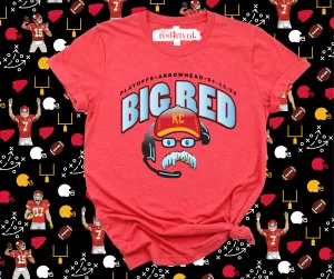 Andy Reid’s Icicle Mustache Heather Red Graphic Tshirt