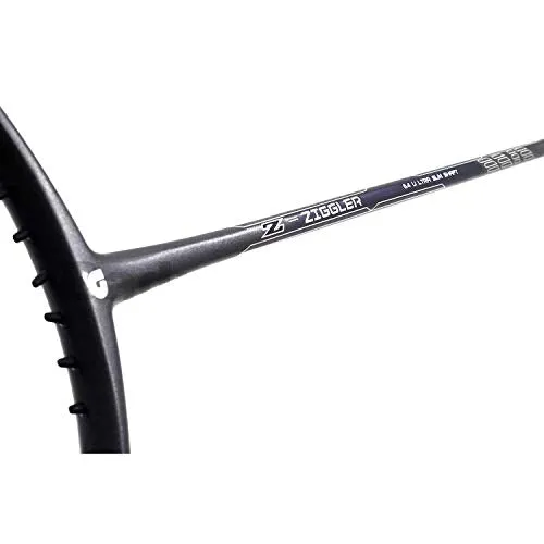 Apacs Z-Ziggler Strunged Graphite Badminton Racquet - with Free Full Cover and Grip - Grey (26 lbs)