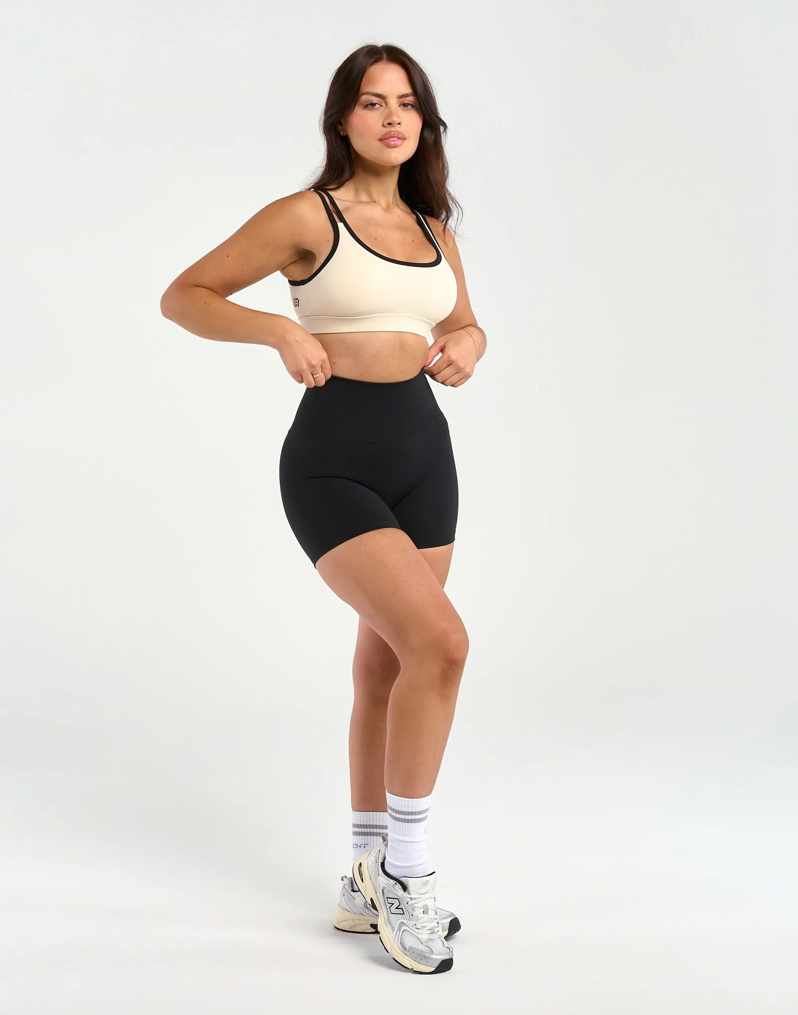 Asymmetric Sports Bra - Taupe
