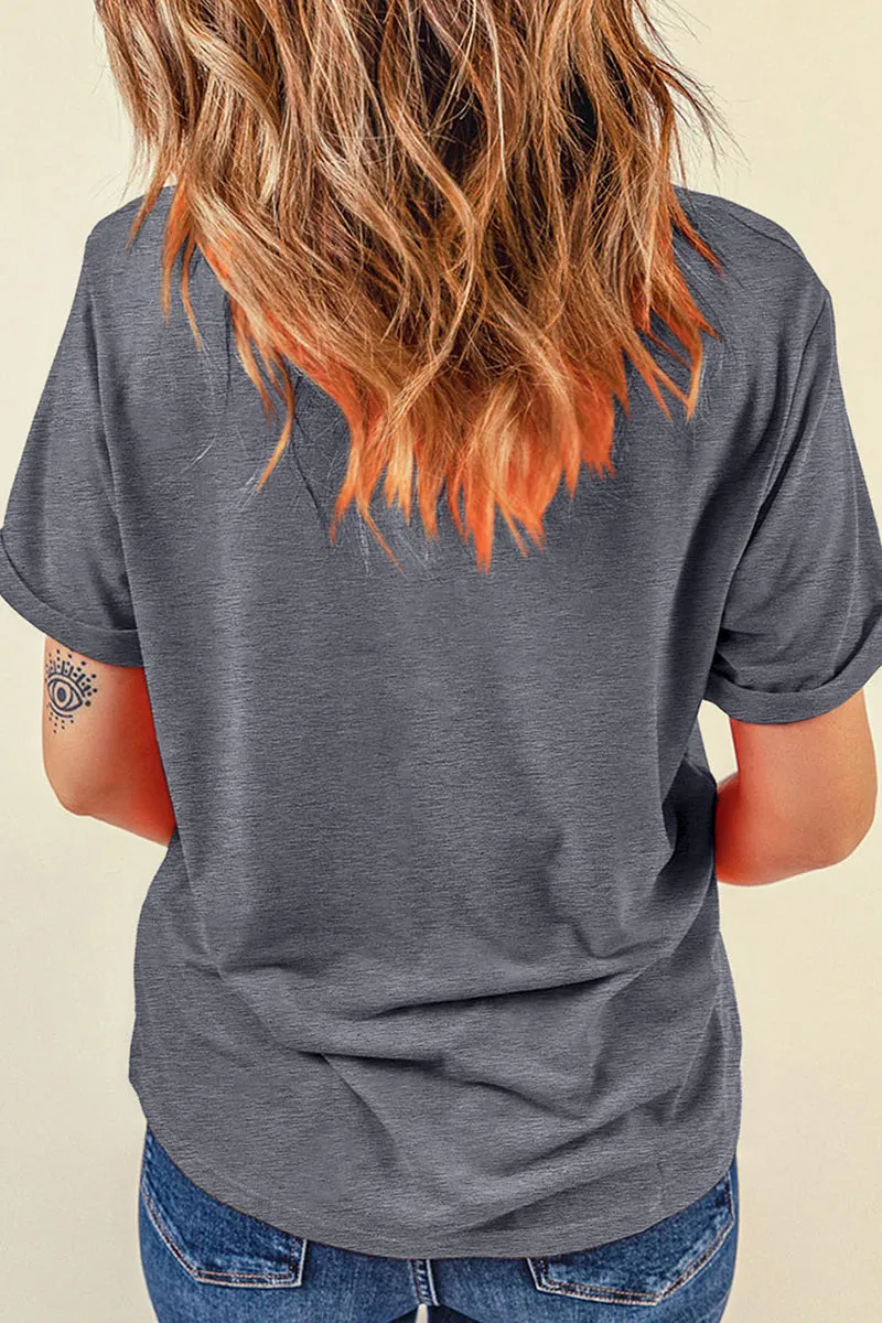 Baseball Coquette Gray Graphic Tee