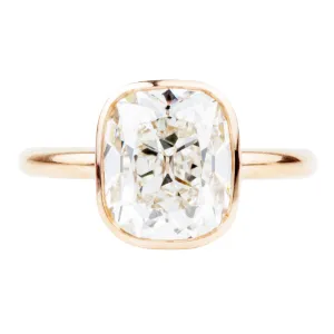 Bell & Bird Bezel Set Old Mine Cut Diamond Solitaire Ring