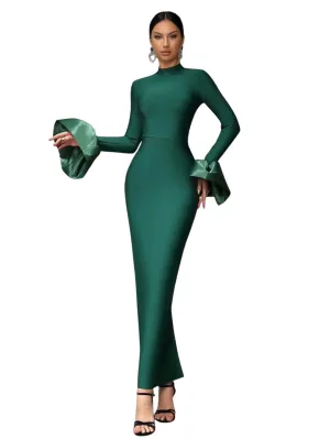 BELL SLEEVE LONG DRESS