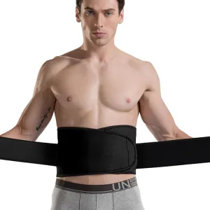 Black Neoprene Protection Slim Waist Support Belt Men