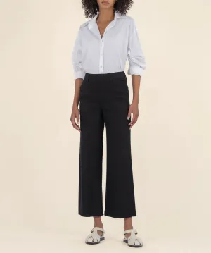 Black Topaz Wide Leg Linen Pant