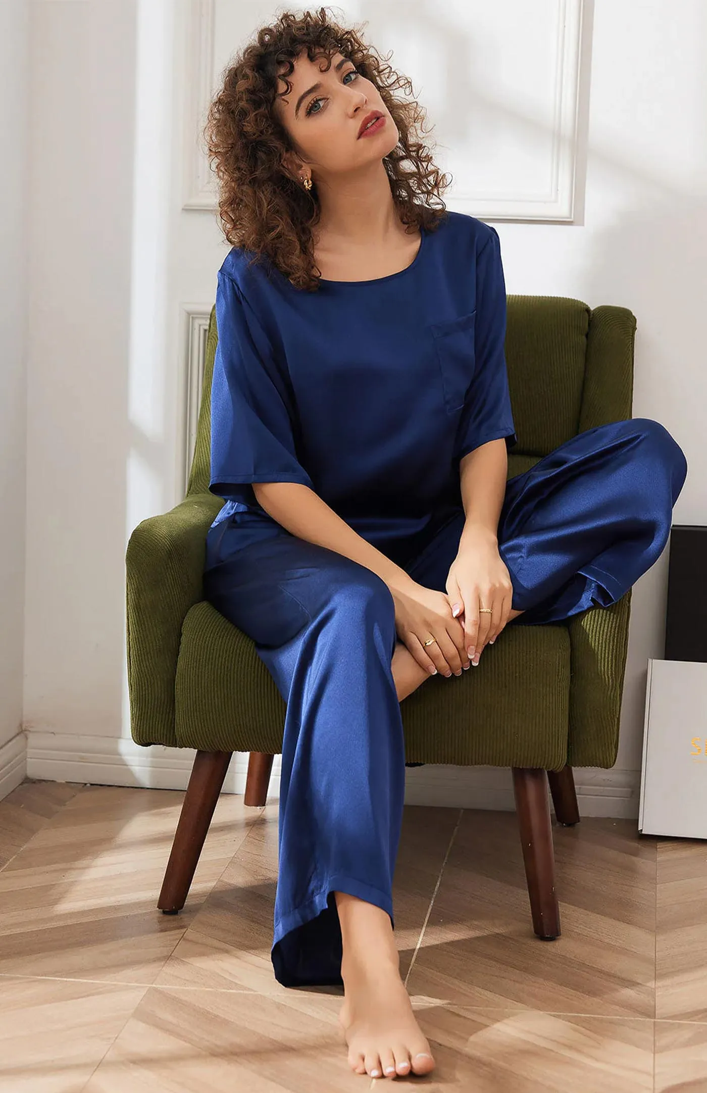 Blue Co-ord | Soft Satin Romance