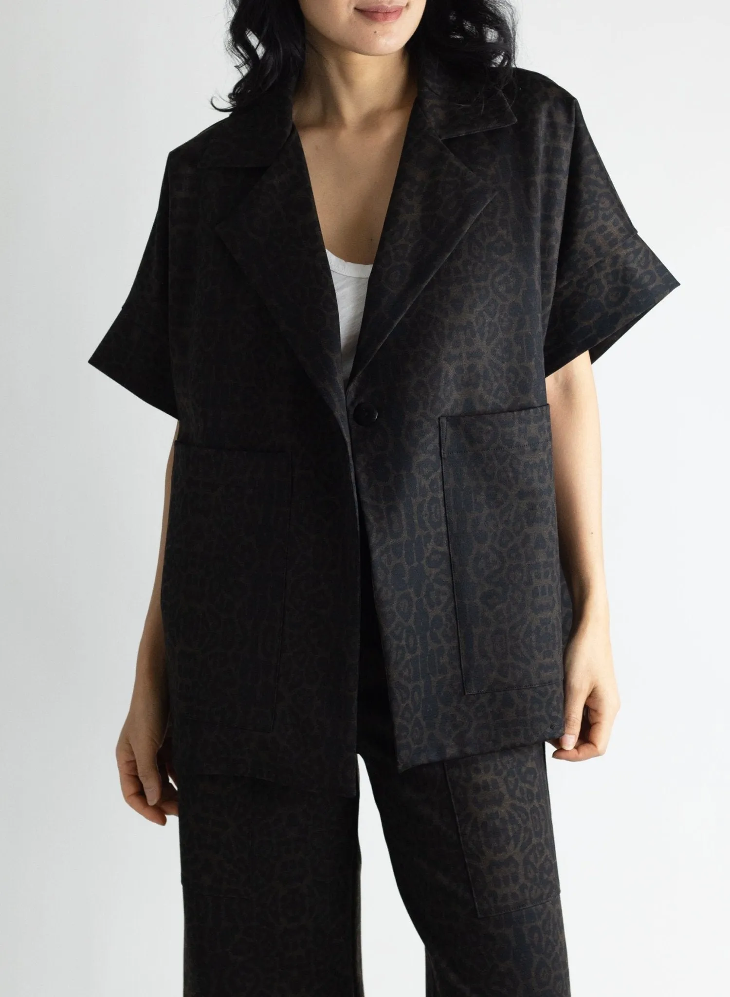 Boyfriend Vest - Leopard