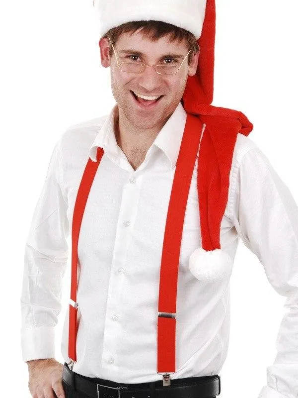 Braces Red Pants Suspenders