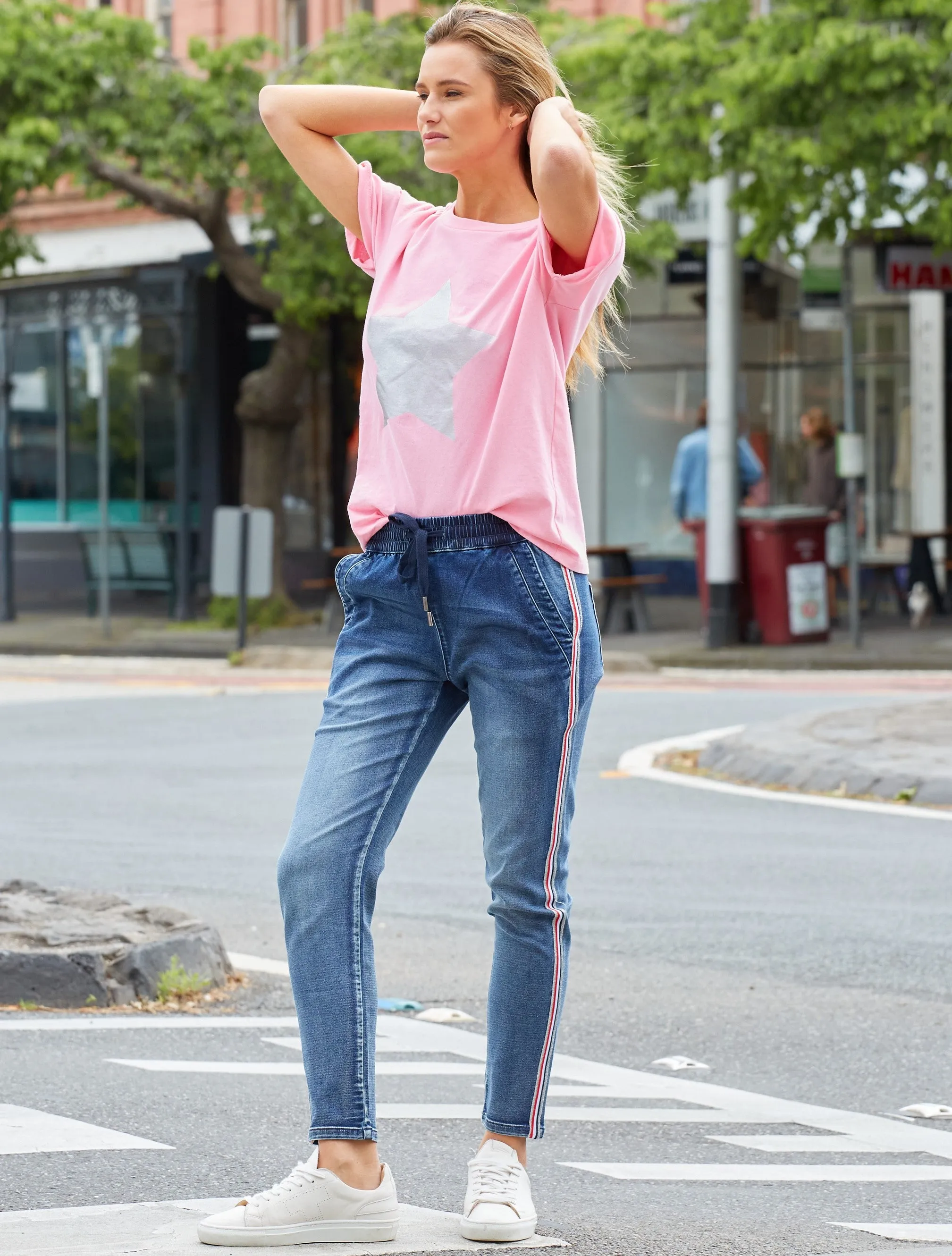 Brooklyn Denim Joggers - Denim Blue