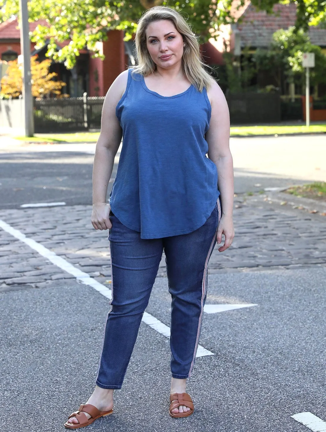 Brooklyn Denim Joggers - Denim Blue