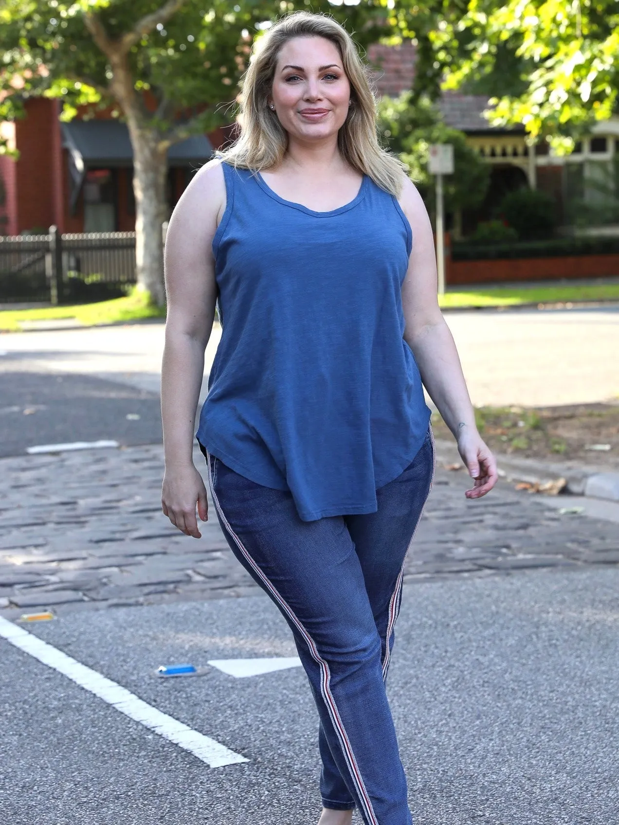Brooklyn Denim Joggers - Denim Blue