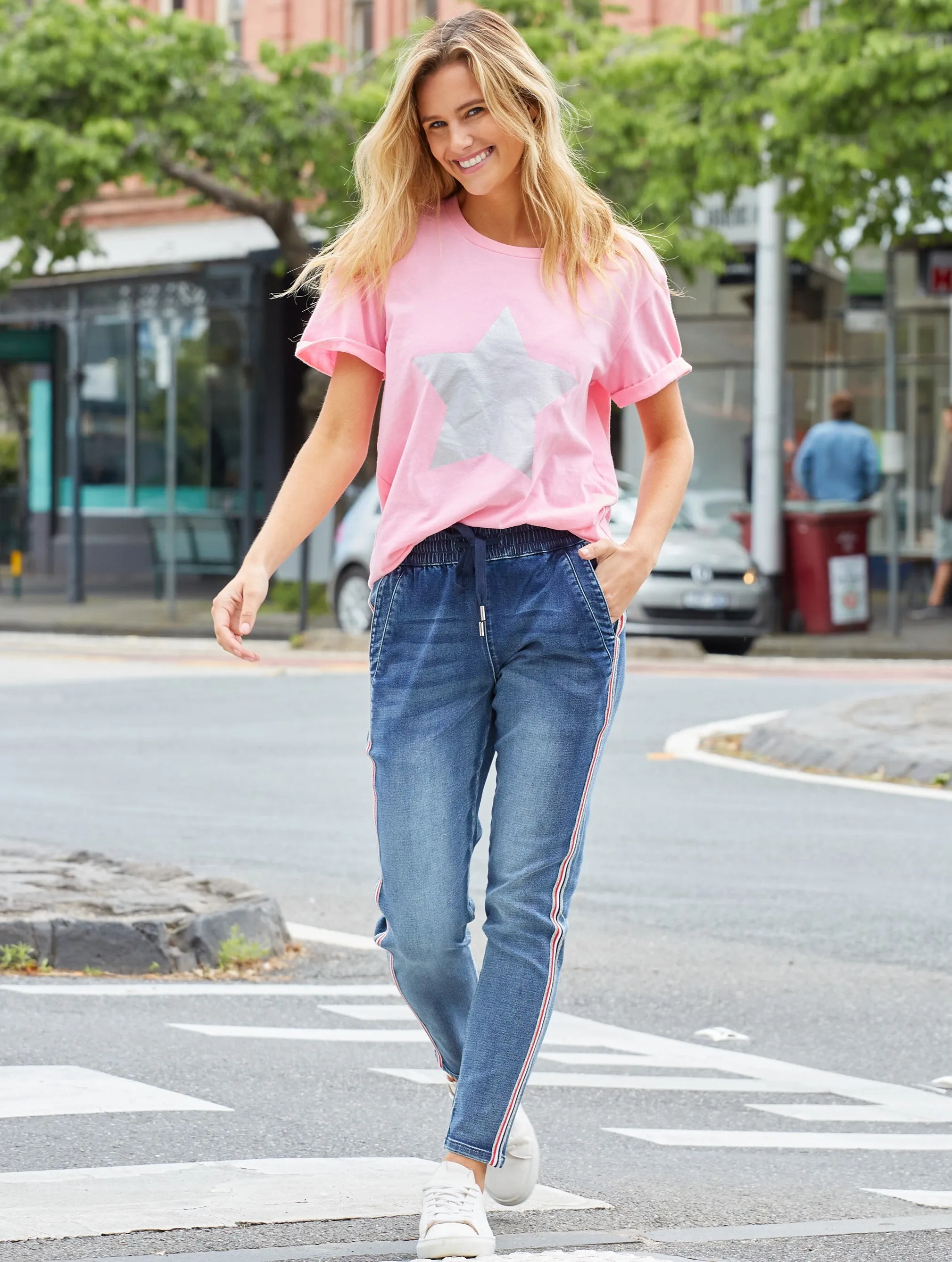 Brooklyn Denim Joggers - Denim Blue