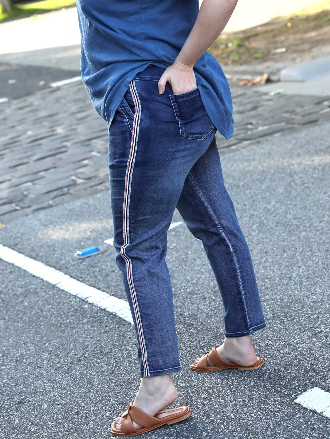 Brooklyn Denim Joggers - Denim Blue