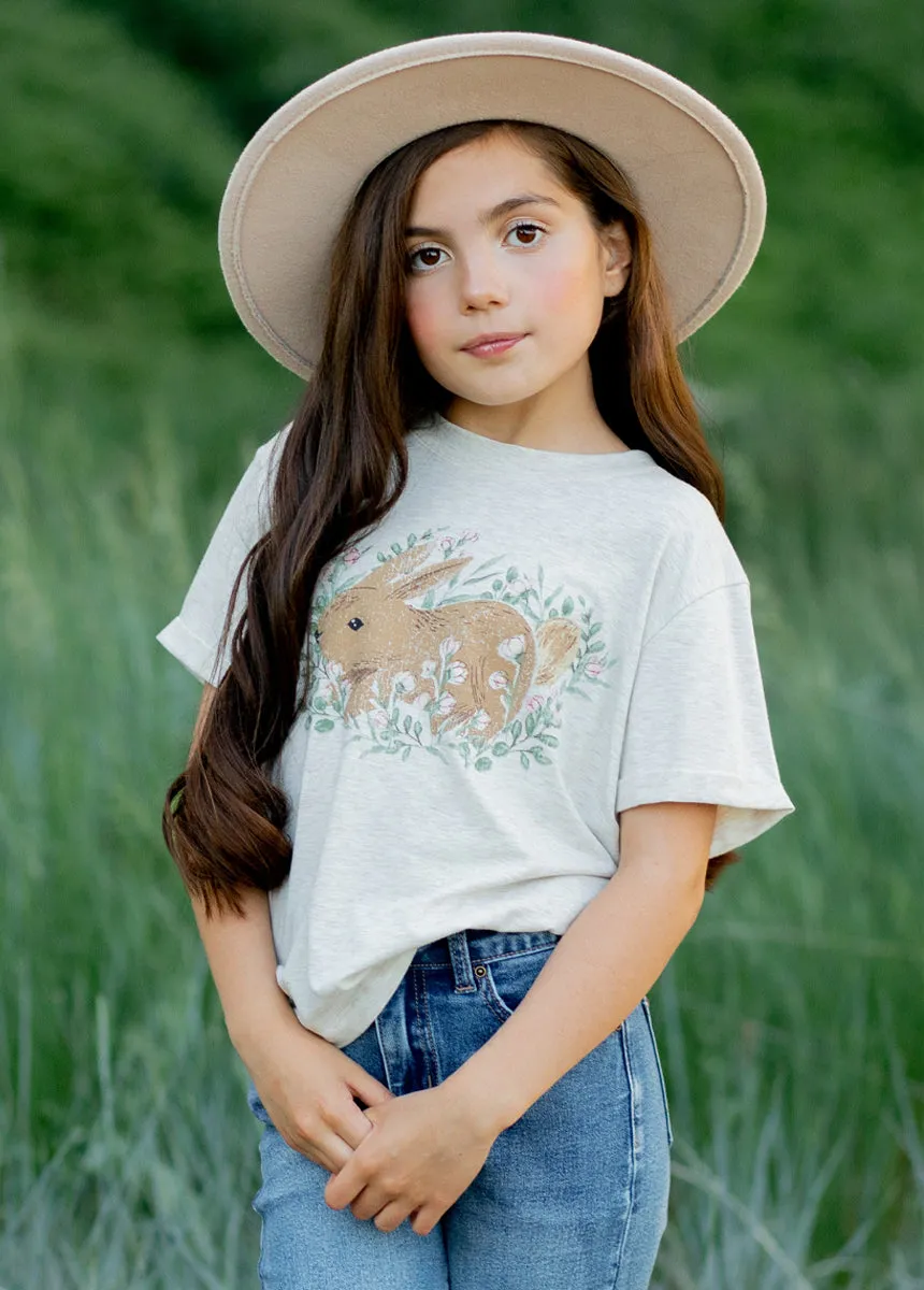 Bunny Tee in Heather Oat