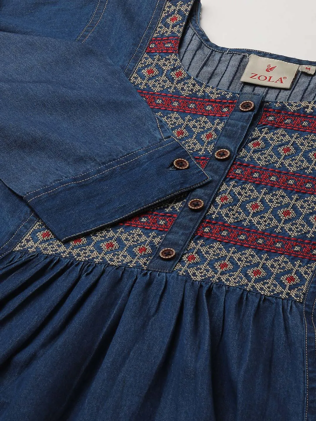 Buy Dx Comfort Fit Denim Kurta for Women Online in India - Zola