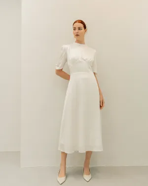 Cardi High Neck Tea Length Dress