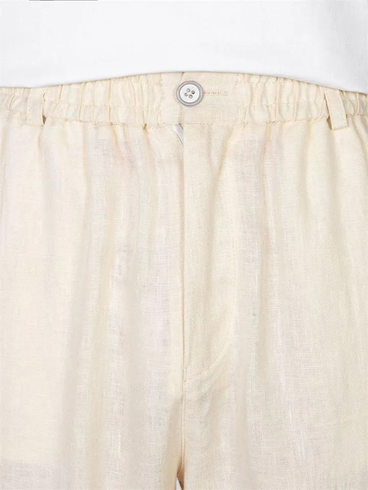 Casual Straight Leg Comfortable Linen Business Ultra-Thin Pants
