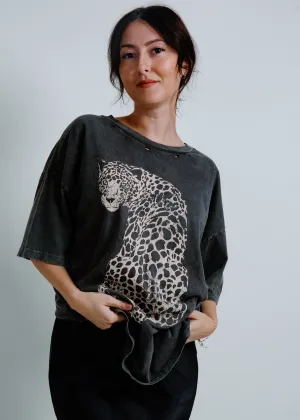 Cheetah Girl Oversized Graphic Tee