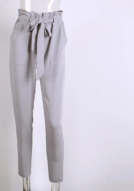 chiffon high waist harem pants Women stringyselvedge summer style casual pants female black trousers