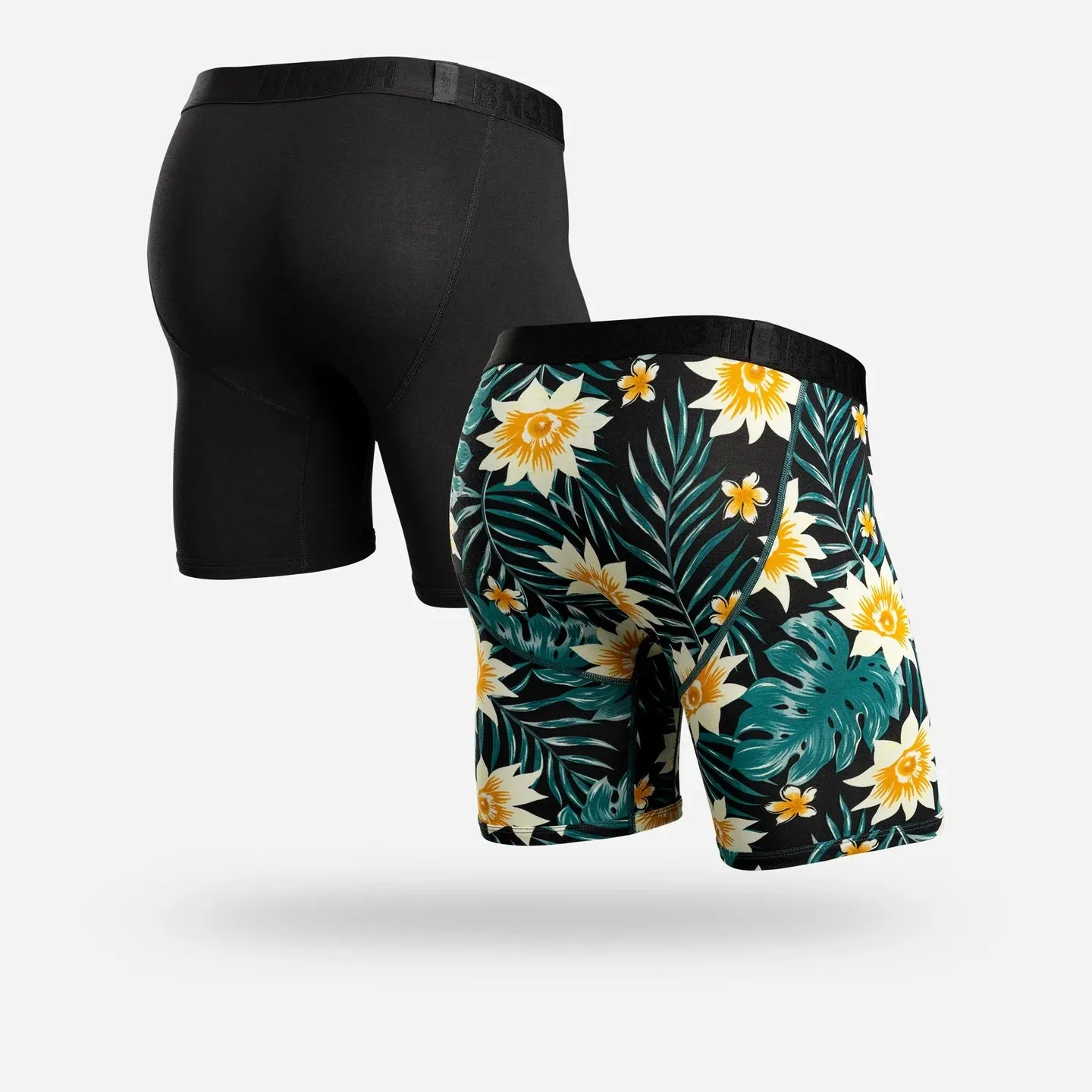 Classic Boxer Brief 2 Pack - Black/Tropical Floral