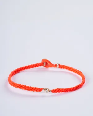 classic diamond bracelet in neon red - neon red nylon and stone