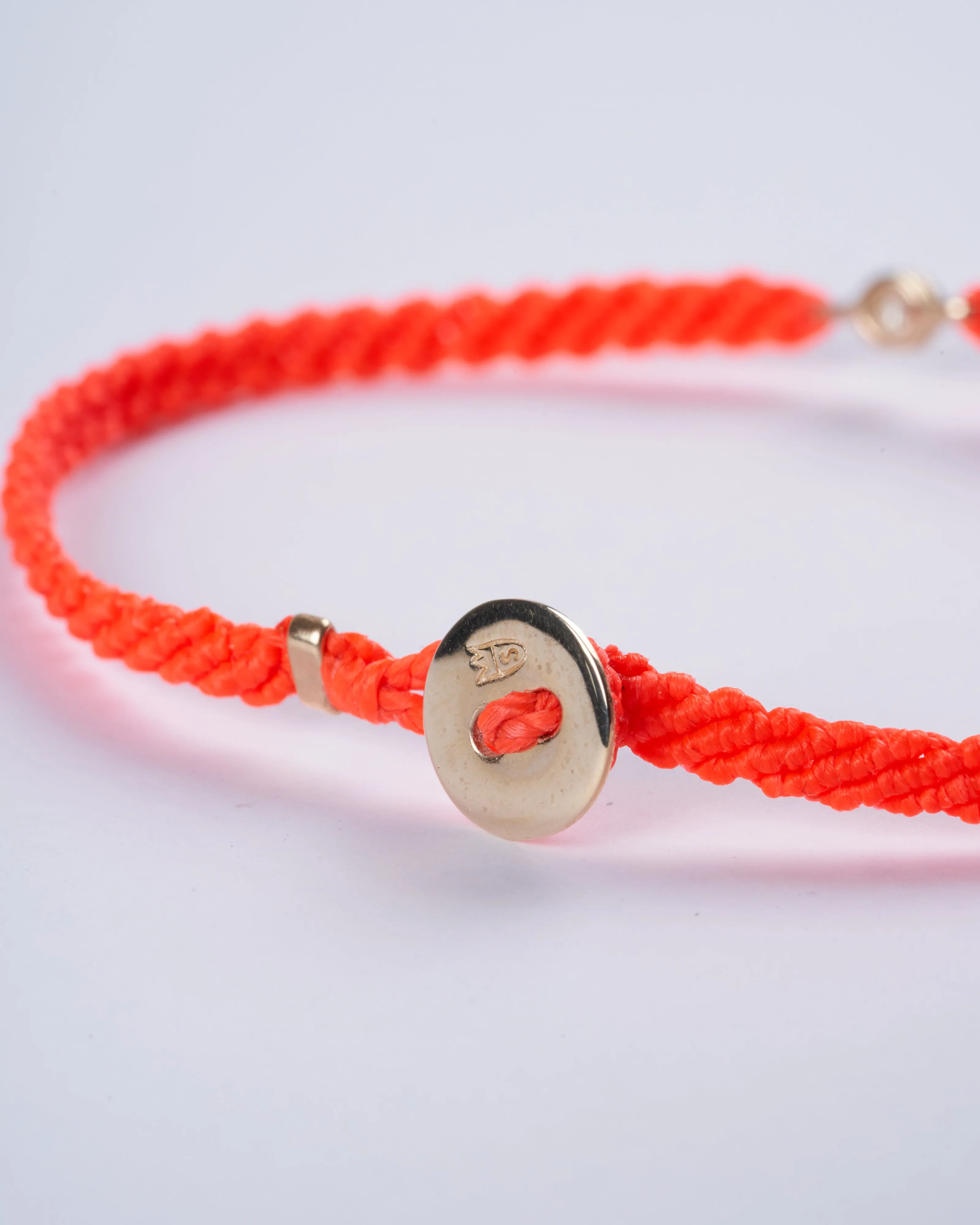 classic diamond bracelet in neon red - neon red nylon and stone