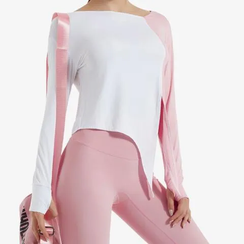 Contrast Slit Sports Top
