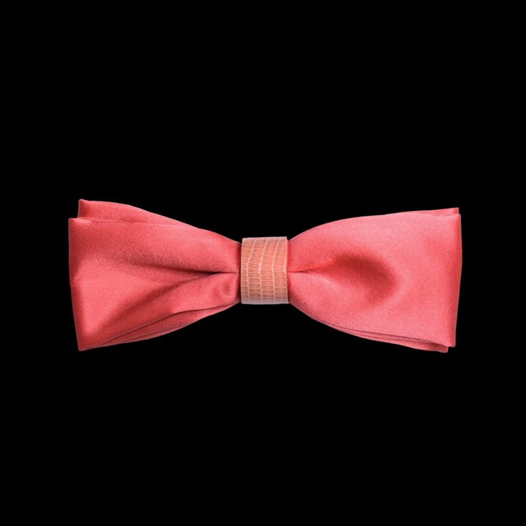 Coral Rose Bow Tie