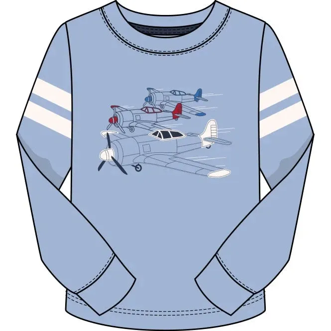 CR Sports Light Blue Air Show Long Sleeve Top