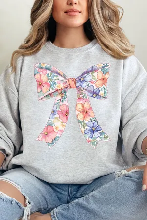 Cutesy Floral Bow Unisex NuBlend Crew Sweatshirt