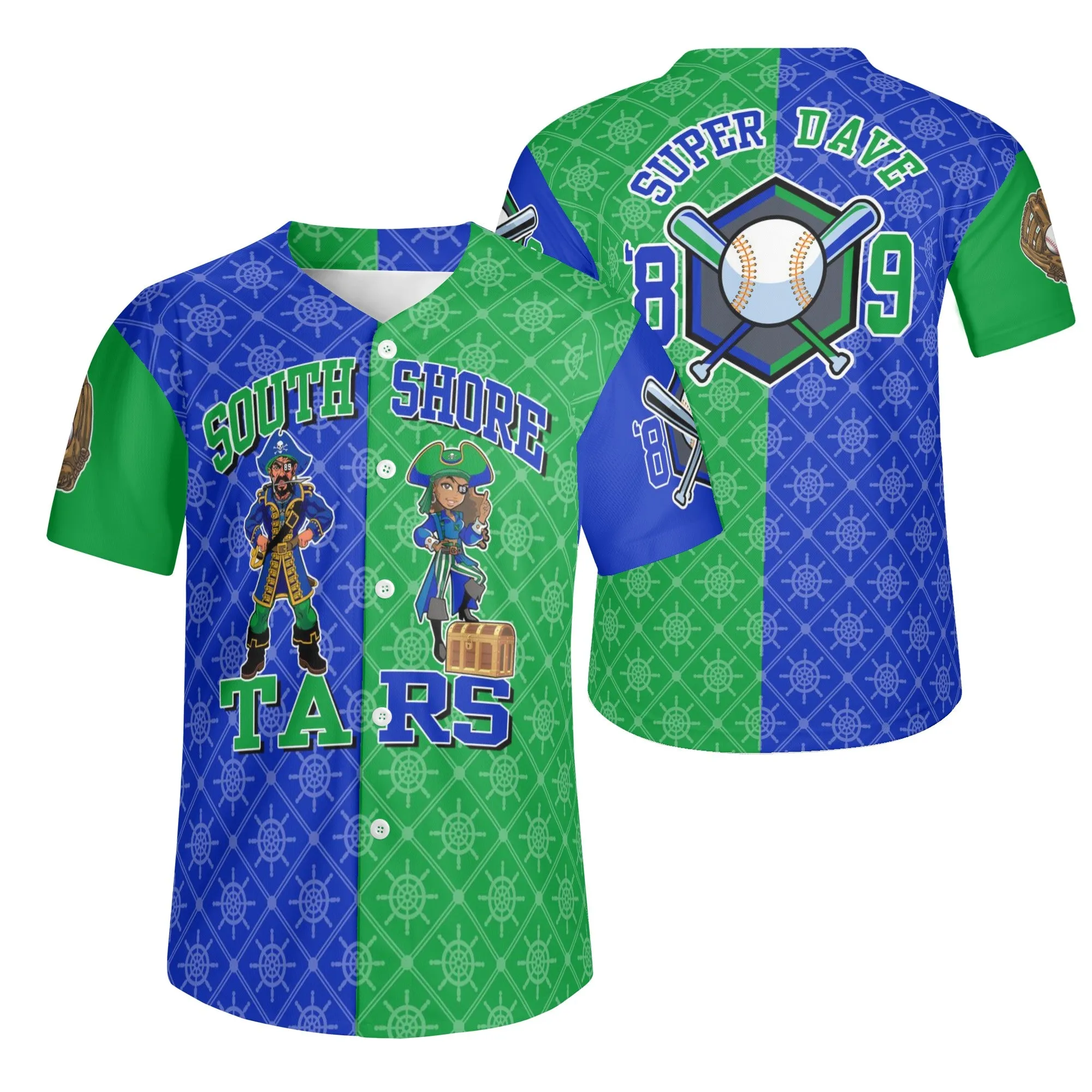 David South Shore Short Sleeve Baseball Jersey2