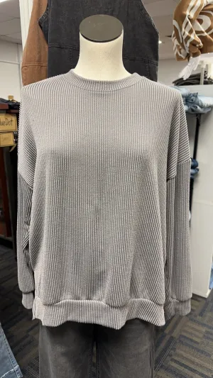 Decisions To Make Ribbed Long Sleeve-Multiple Colors Available