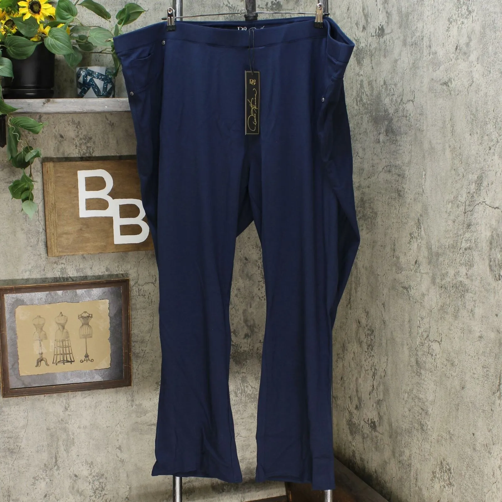 DG2 by Diane Gilman Women's Plus Size Pull On Eco Ponte Boot Cut Pants