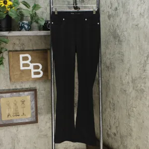 DG2 by Diane Gilman Women's Pull On Stretch Ponte Boot-Cut Pants Black XS