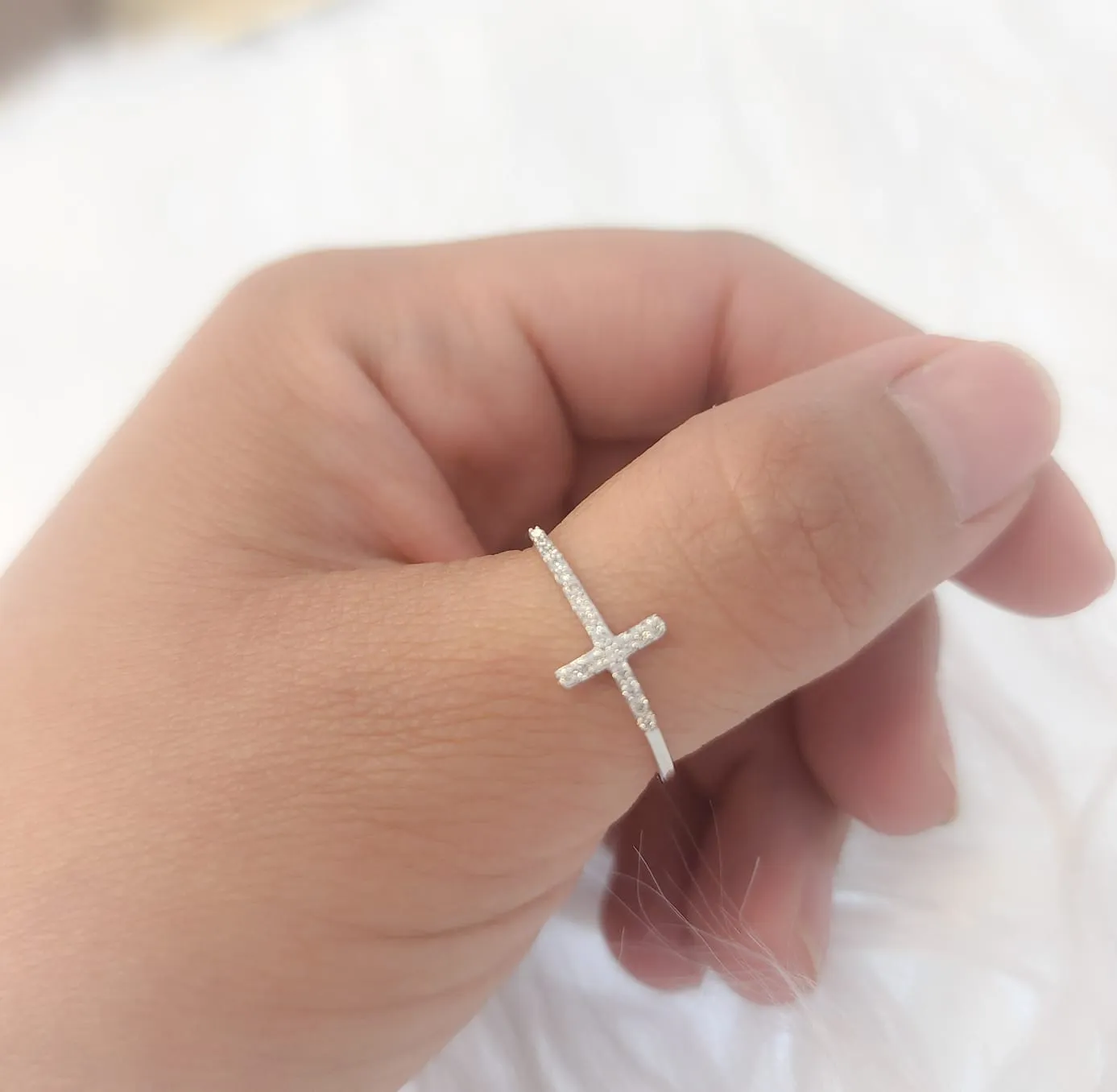 Diamond Cross Ring