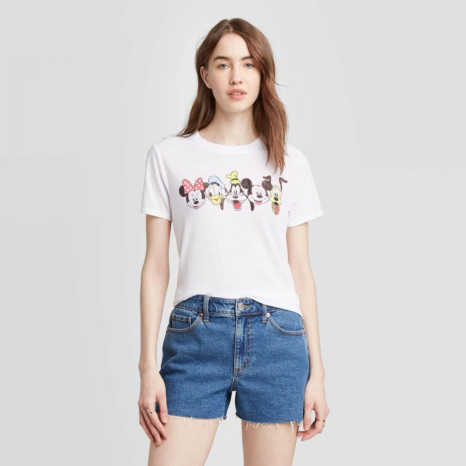 Disney Women's Mickey and Friends Short Sleeve Graphic T-Shirt (Juniors')