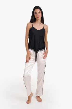 Drawstring Satin Pyjama Set