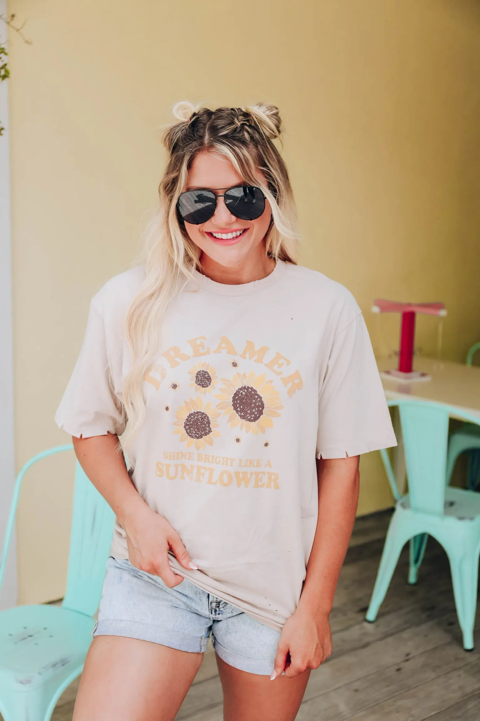 Dreamer Sunflower Graphic Tee