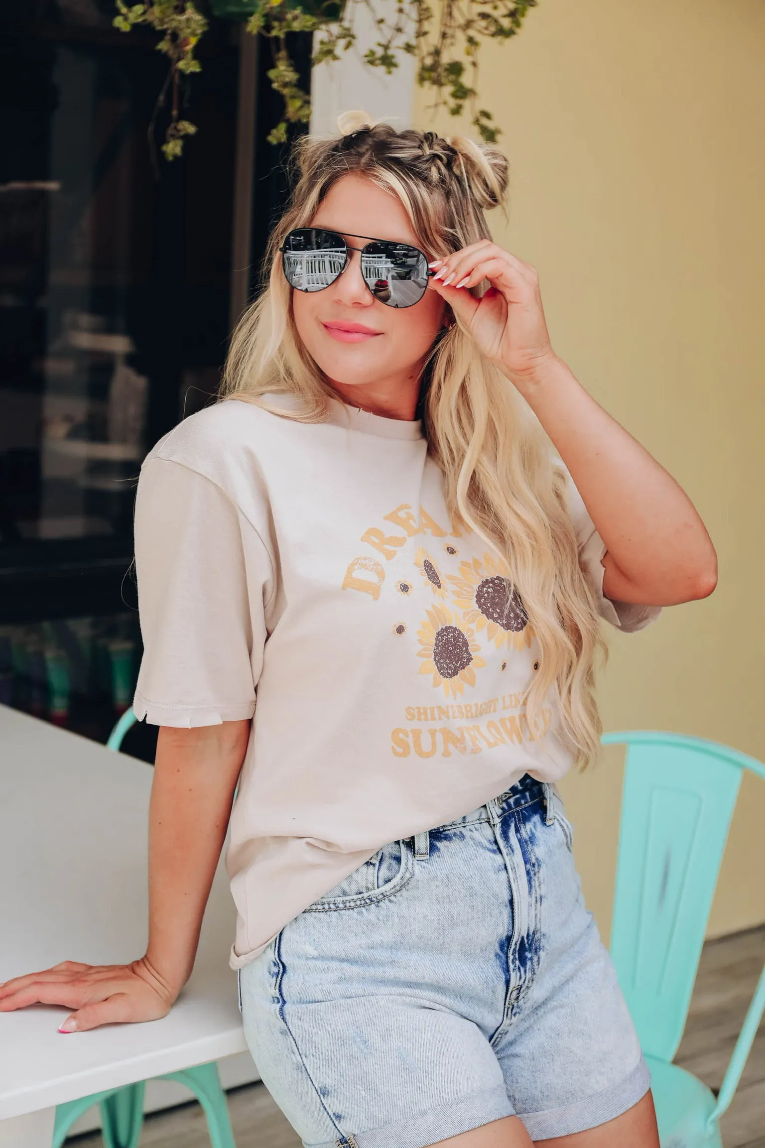 Dreamer Sunflower Graphic Tee
