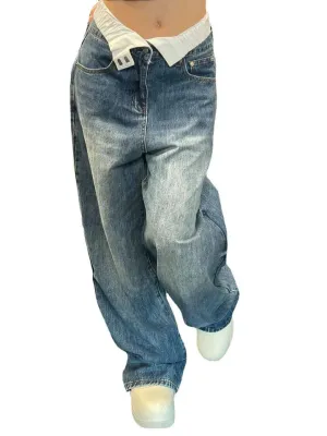 Eglantine - jeans with a high waist and wide legs
