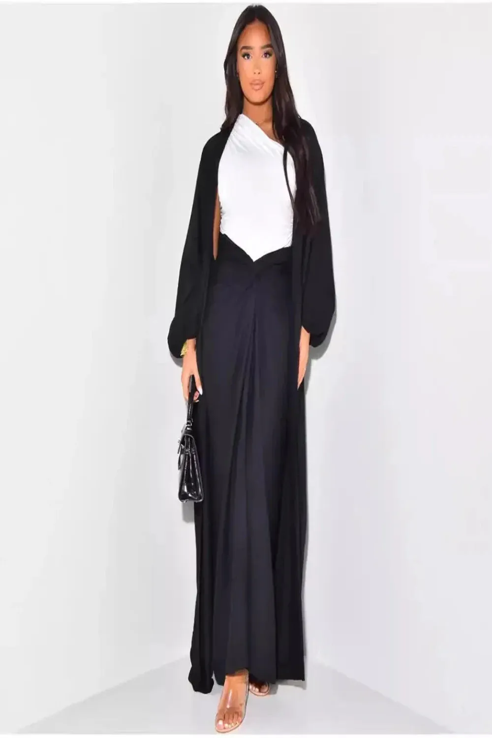 Elegant  Cardigan Robe and Skirt