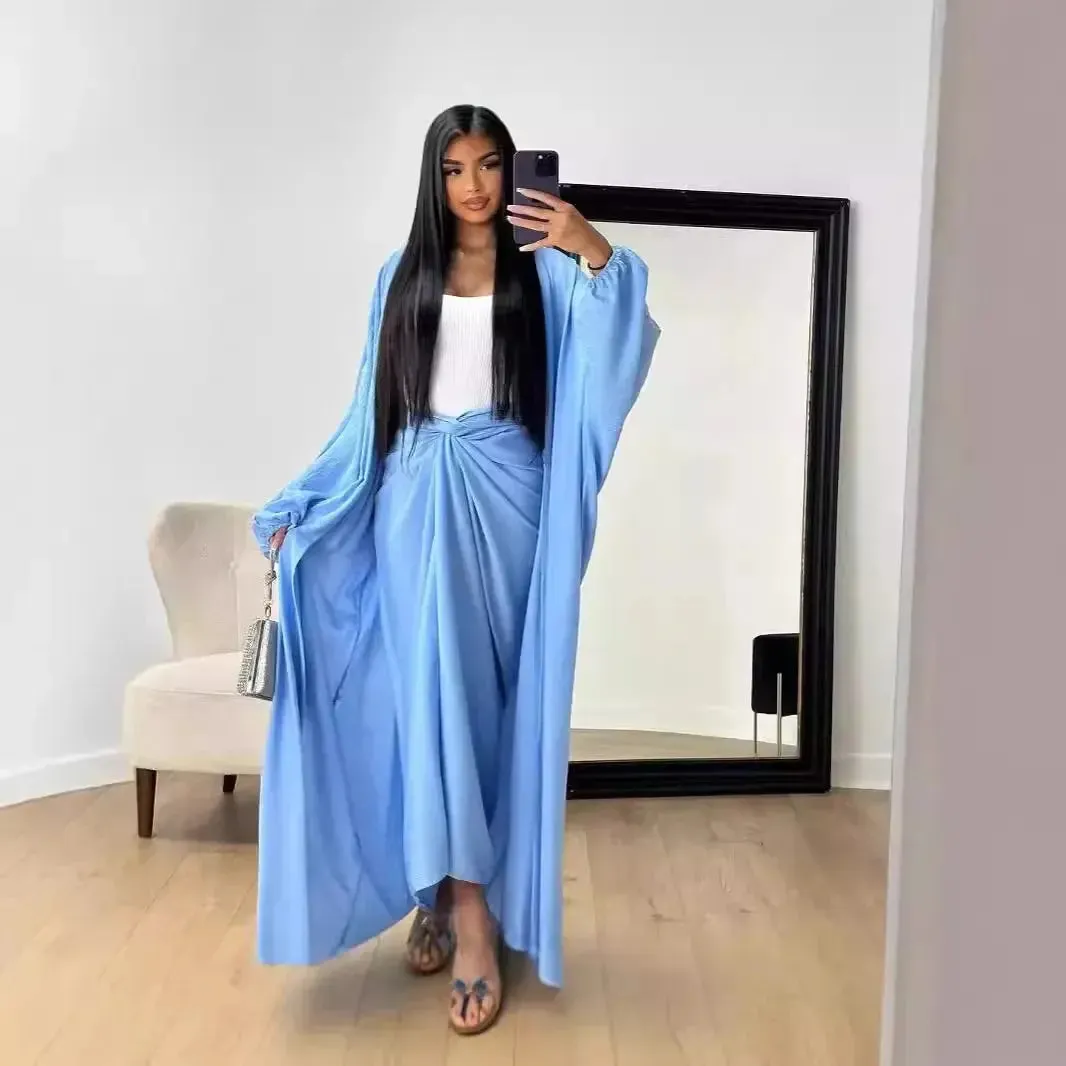 Elegant  Cardigan Robe and Skirt