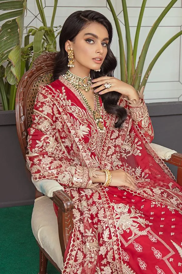 Elegant Pakistani Salwar Kameez In Red Color #PF185