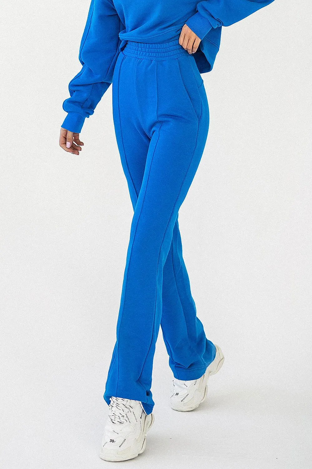 Elevated Waist Cotton Sweatpants