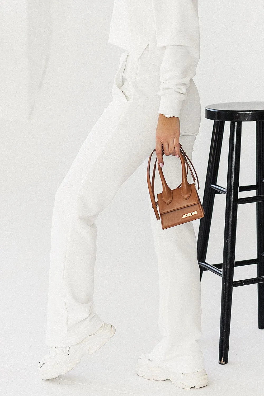 Elevated Waist Cotton Sweatpants